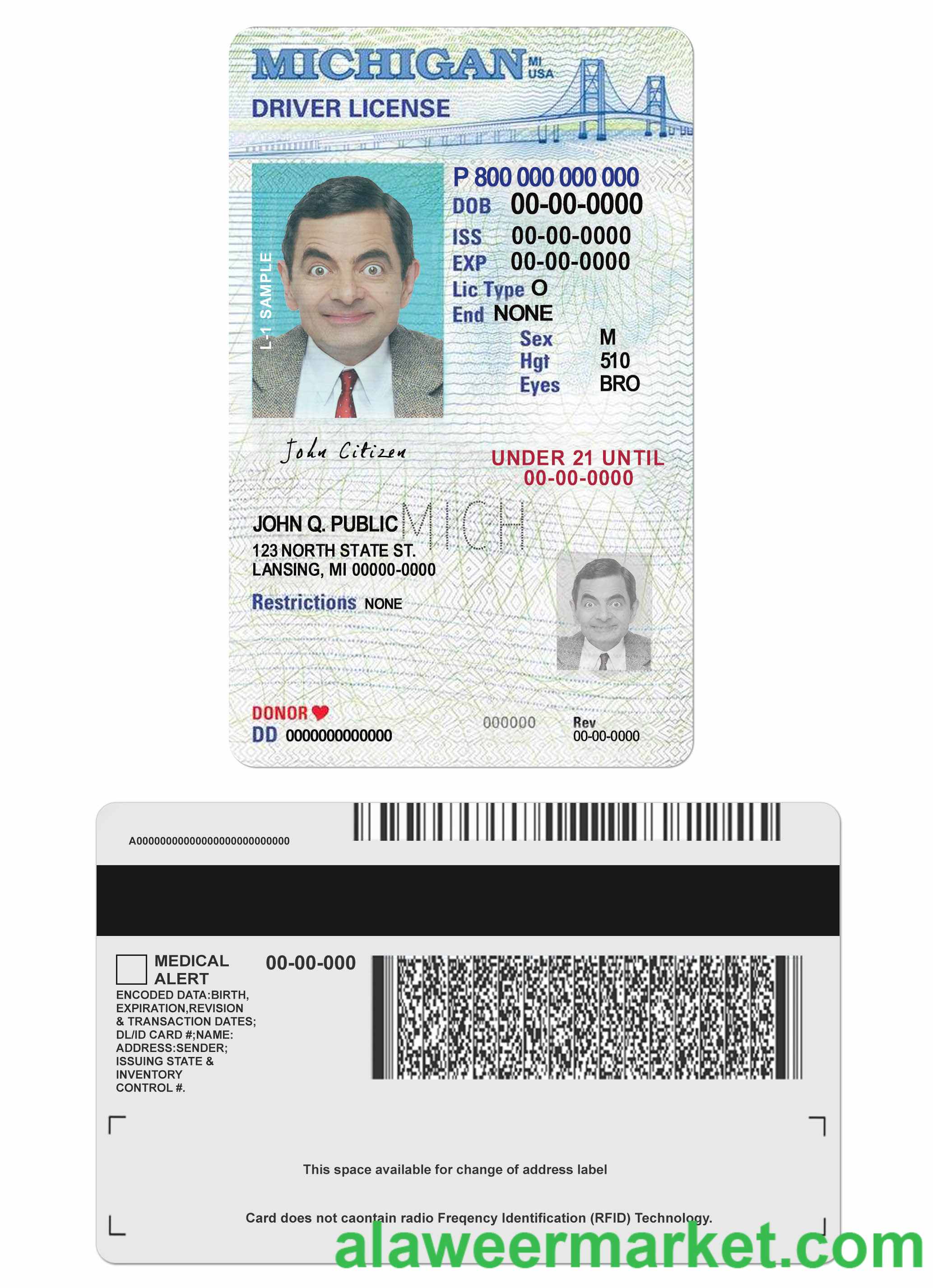 USA Michigan driving license under 21